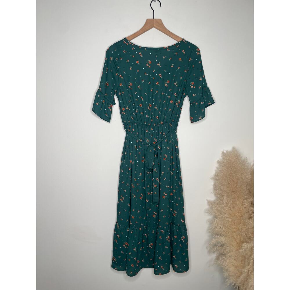 Roolee Teal Floral Maxi Dress - Picture 7 of 9